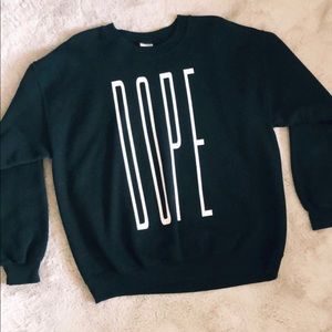‘Dope’ sweater in black and white!